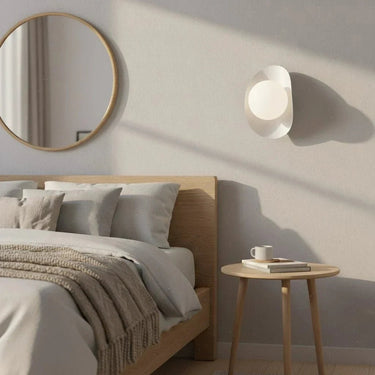 FIERO 1-lichts wandlamp - Wit glas