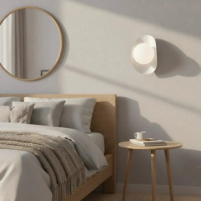 FIERO 1-lichts wandlamp - Wit glas