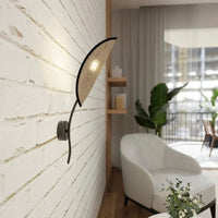 LOTUS 1-lichts wandlamp - Zwart rotan - afbeelding 5