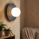 Calma wandlamp wit glas 1-lichts zwart - afbeelding 5
