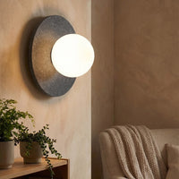 Calma wandlamp wit glas 1-lichts zwart - afbeelding 5