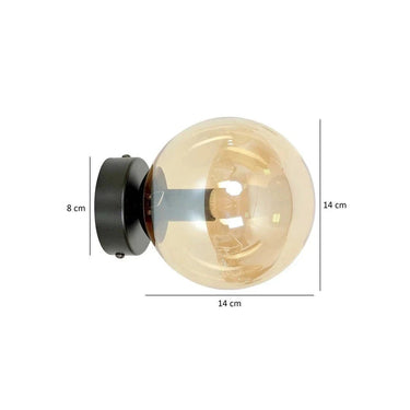 ROSSI 1-lichts wandlamp - Amber glas - afbeelding 3