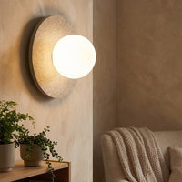 Calma wandlamp wit glas 1-lichts beige - afbeelding 5