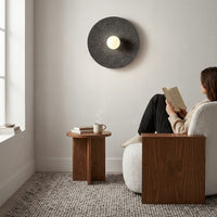 Calma wandlamp wit glas 1-lichts antraciet