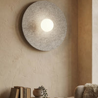Calma wandlamp wit glas 1-lichts grijs groot