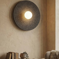 Calma wandlamp wit glas 1-lichts antraciet