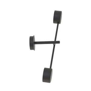 NATSU 2-lichts wandlamp - Zwart metaal
