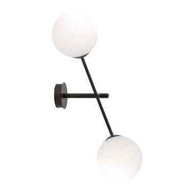 LINEAR 2-lichts wandlamp - Wit glas
