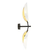VENE 2-lichts wandlamp - Wit textiel - Zwart frame - Mooier Thuis