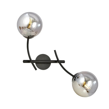 HUNTER 2-lichts wandlamp - Smoked glas