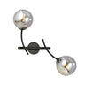 HUNTER 2-lichts wandlamp - Smoked glas - zwart en grijs - Mooier Thuis