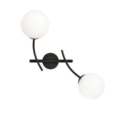 HUNTER 2-lichts wandlamp - Opaalwit glas
