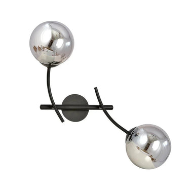 HUNTER 2-lichts wandlamp - Smoked glas