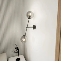 Emibig LINEAR 2-lichts wandlamp - Smoked glas