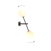 LINEAR 2-lichts wandlamp - Wit glas - afbeelding 2