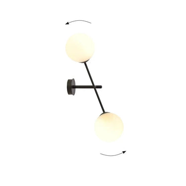 LINEAR 2-lichts wandlamp - Wit glas