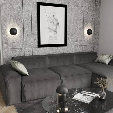 MUSH 2-lichts wandlamp - Zwart metaal
