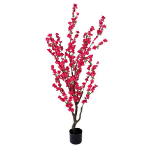 Artificial pink blossom flowers 150 cm