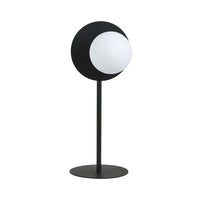 Emibig OSLO 1-lichts tafellamp - Wit glas - Zwart frame
