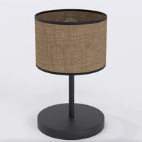 Eco tafellamp textiel 1-lichts bruin