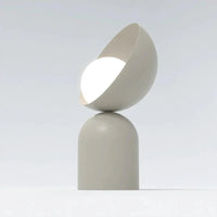 BOTO 1-lichts tafellamp - Wit glas - Beige frame - Mooier Thuis