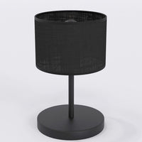 Eco tafellamp textiel 1-lichts zwart