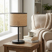 Eco tafellamp rotan 1-lichts naturel