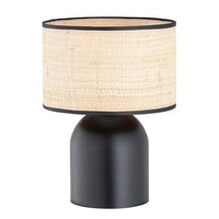 Emibig ASPEN 1-lichts tafellamp – rotan zwart