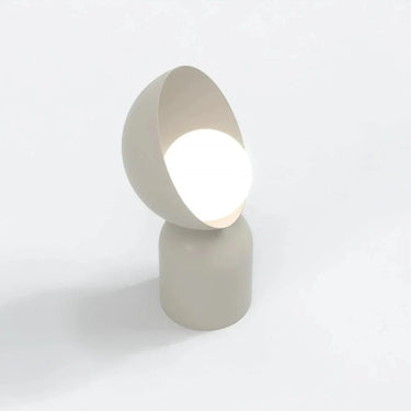 BOTO 1-lichts tafellamp - Wit glas - Beige frame
