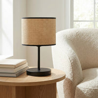 Eco tafellamp rotan 1-lichts naturel