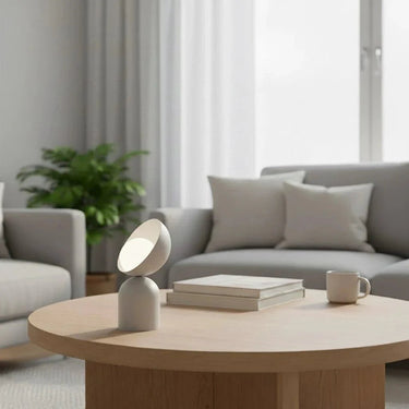 BOTO 1-lichts tafellamp - Wit glas