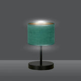 HILDE 1-lichts tafellamp - Groen fluweel tafellamp met snoer - sfeervol in een Minimalistisch interieur