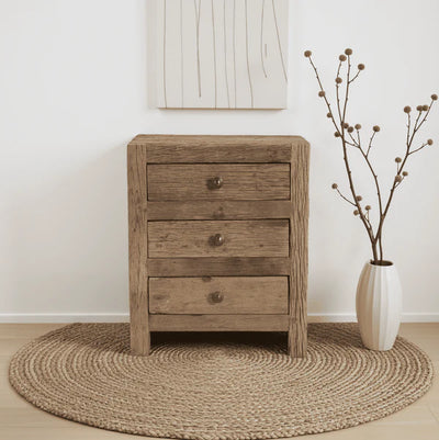 Ladekast Roots gerecycled hout 3 lades 50 cm