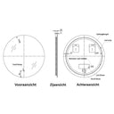 Badkamerspiegel Ilona 50×50 cm met zwarte lijst met dimbare LED en anticondens