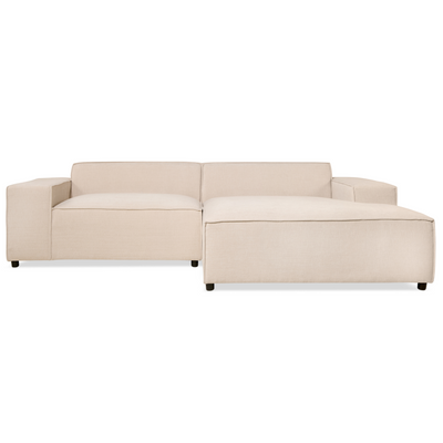 Hoekbank Lara - Stof Beige Rechts
