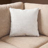 MySofa sierkussen 45 x 45 cm in gebroken wit chenille Cremona 01 op een beige bank