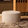 MySofa ronde poef | beige chenille Cremona 02 hocker - 60 cm breed - Mooier Thuis
