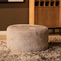 My Sofa Poef | Rond | 60 cm | Cremona 14 | Taupe - Mooier Thuis