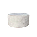 MySofa ronde poef 80 cm beige op een witte achtergrond