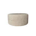 MySofa ronde poef 80 cm in taupe op een witte achtergrond
