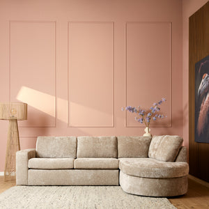 MySofa hoekbank rechts Alma | beige chenille | 264 cm