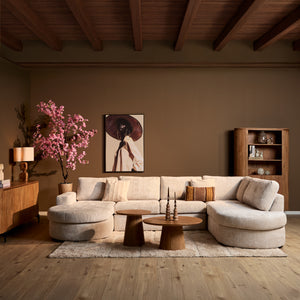 MySofa U-bank Alma | beige chenille | 336 cm
