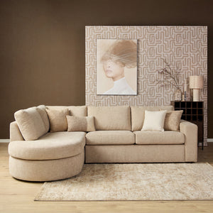 MySofa hoekbank links Alma | beige | 264 cm