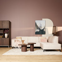 MySofa Hoekbank Floris velvet beige rechts | 285 cm