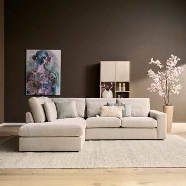 Ecksofa links Jesse beige | 271 x 222 cm