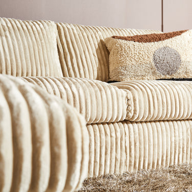 Ecksofa rechts Teddy Beige | 271 cm