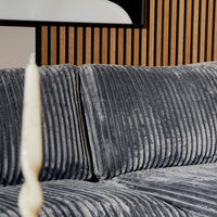 MySofa Hoekbank links Teddy | antraciet | 271 cm - Mooier Thuis