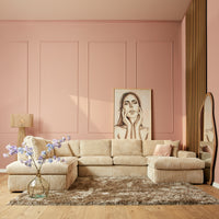 MySofa U-bank Teddy beige | 372 cm