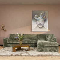 MySofa Teddy Hoekbank Groen | Divan Rechts | 271 cm