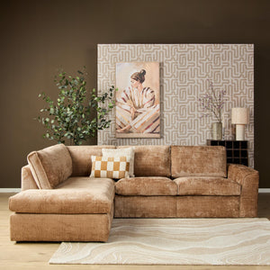 MySofa hoekbank links Teddy | kaneel chenille | 265 cm